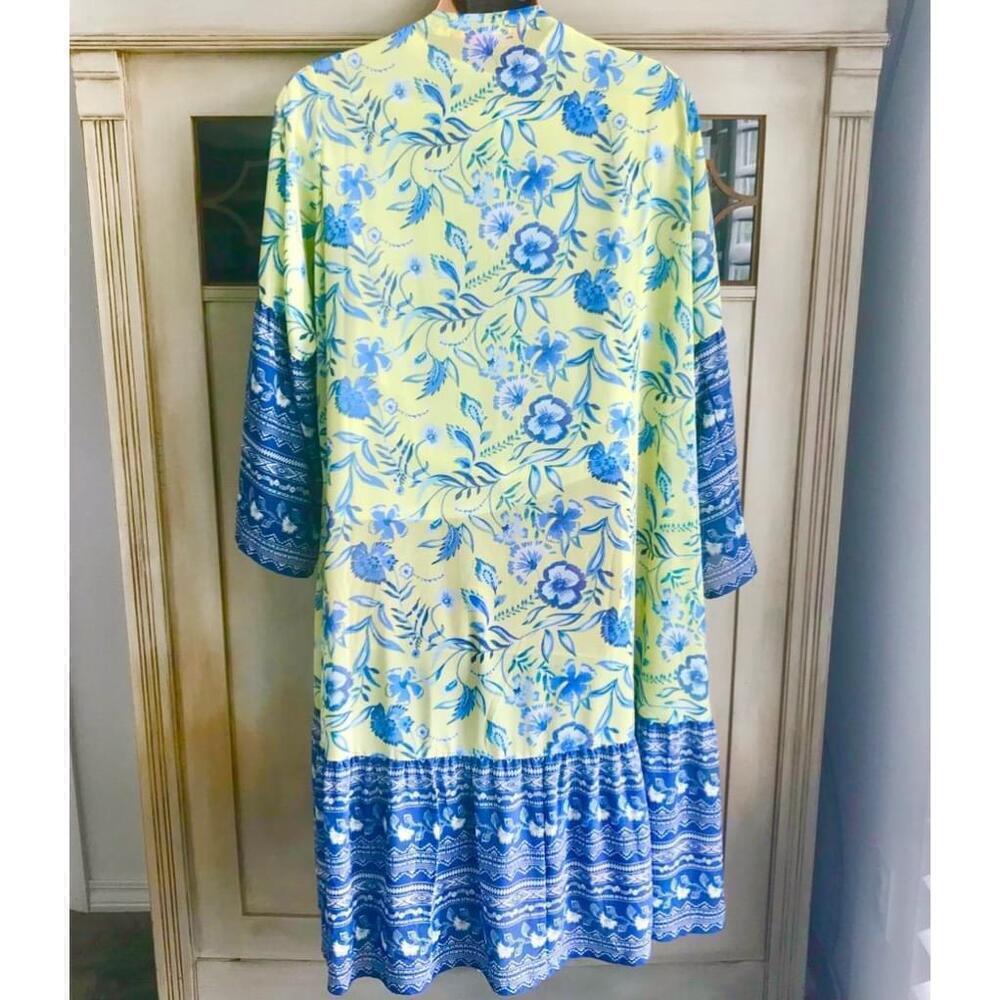 EUC All Worthy byHunter McGrady Regular Print Floral Duster | Size OS - Picture 4 of 7